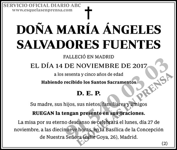 María Ángeles Salvadores Fuentes